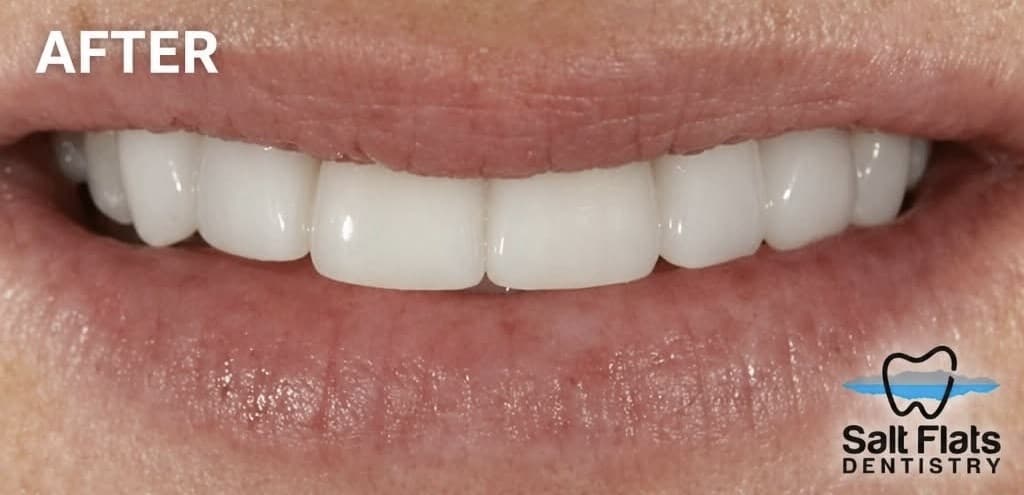 Female patient smile transformation after