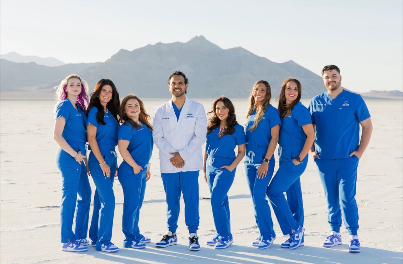Salt Flats Dentistry Herriman team at the Bonneville Salt Flats