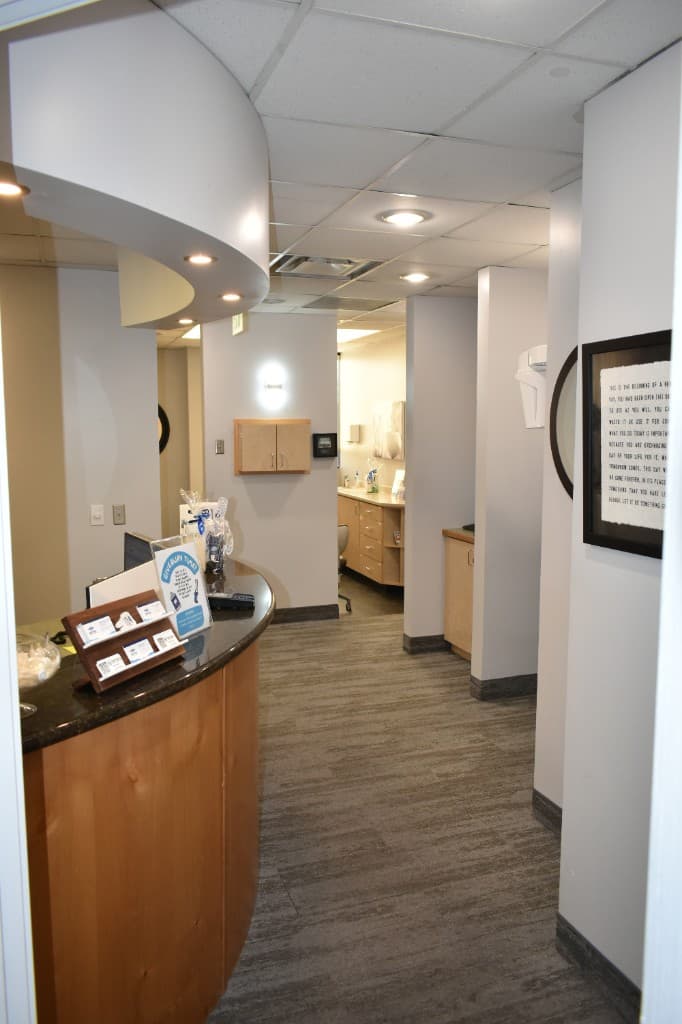 Salt Flats Dentistry Murray reception desk and front office